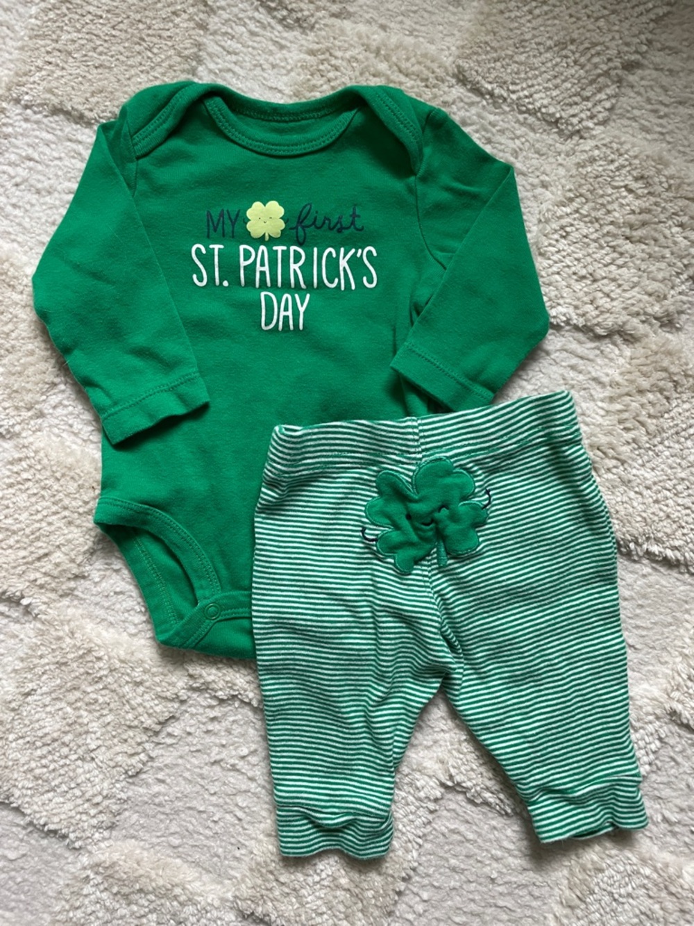 “My First St. Patrick’s Day” matching set